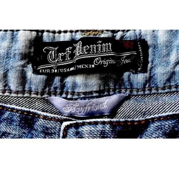 Zara TRF Trafaluc Women’s Vintage Boyfriend Jean Shorts Distressed Size 6 - Picture 4 of 10